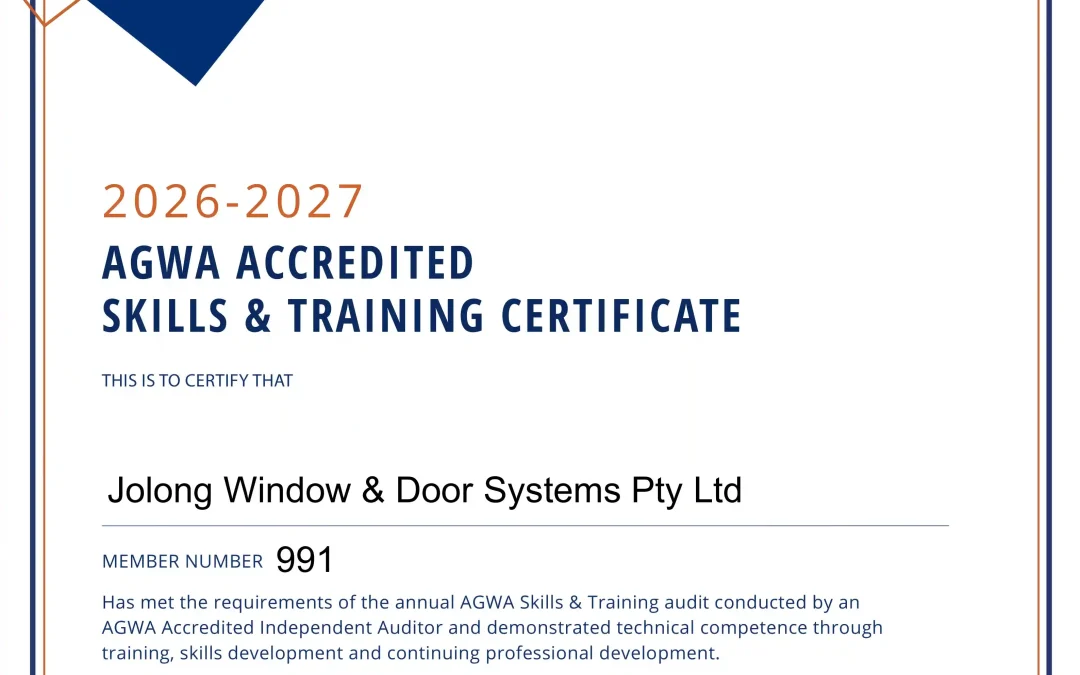 Jolong Australia Earns AGWA Certification for 2026–2027