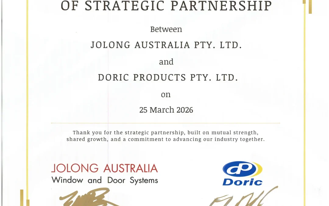 Jolong Australia Teams Up With Doric Products